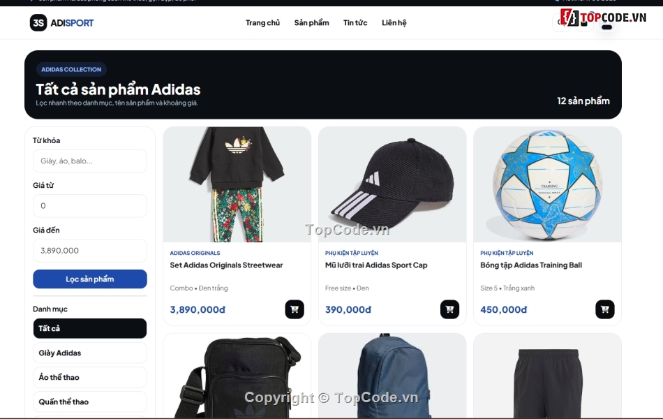 web sản phẩm,web bán sản phẩm,bán web